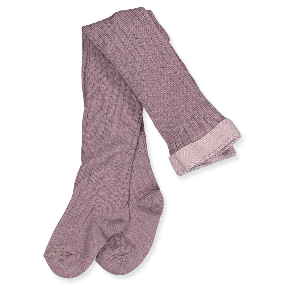 Strømpebukse Rib Ull - MP - Rosa