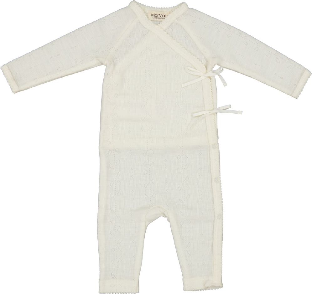 Ulldress Rula Ull Pointelle Hvit - MarMar Copenhag