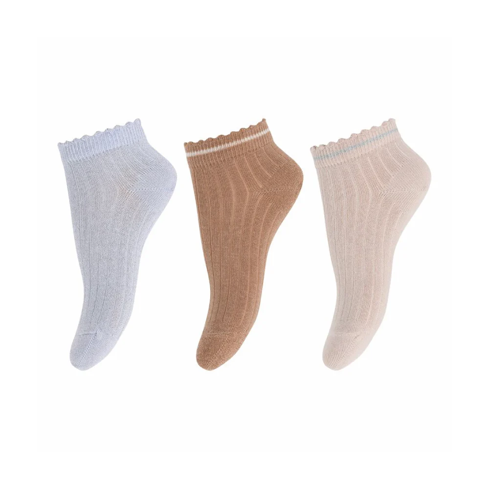 Ankelsokker Petra 3 pk. - MP Denmark - Blå