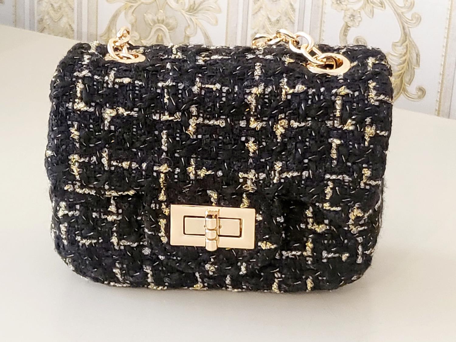Veske Tweed Gold Small - Prinsessefin