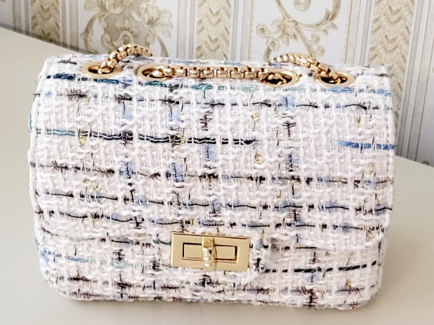 Veske Tweed White Medium - Prinsessefin