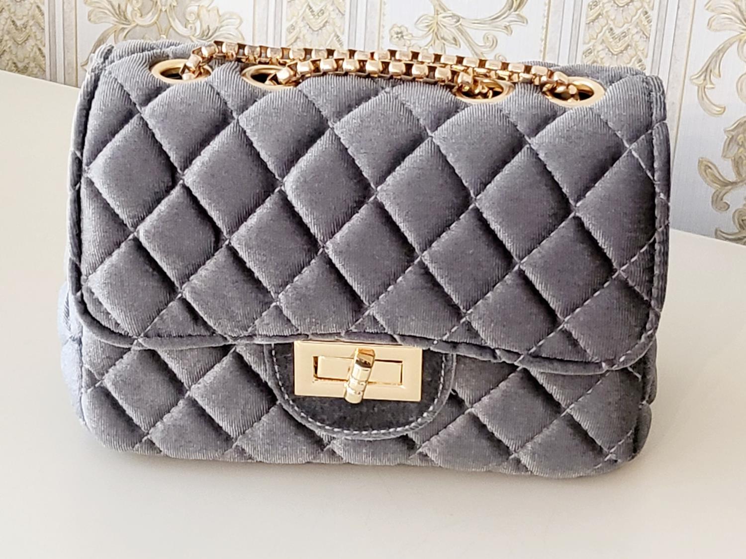 Veske Velvet Silver Medium - Prinsessefin