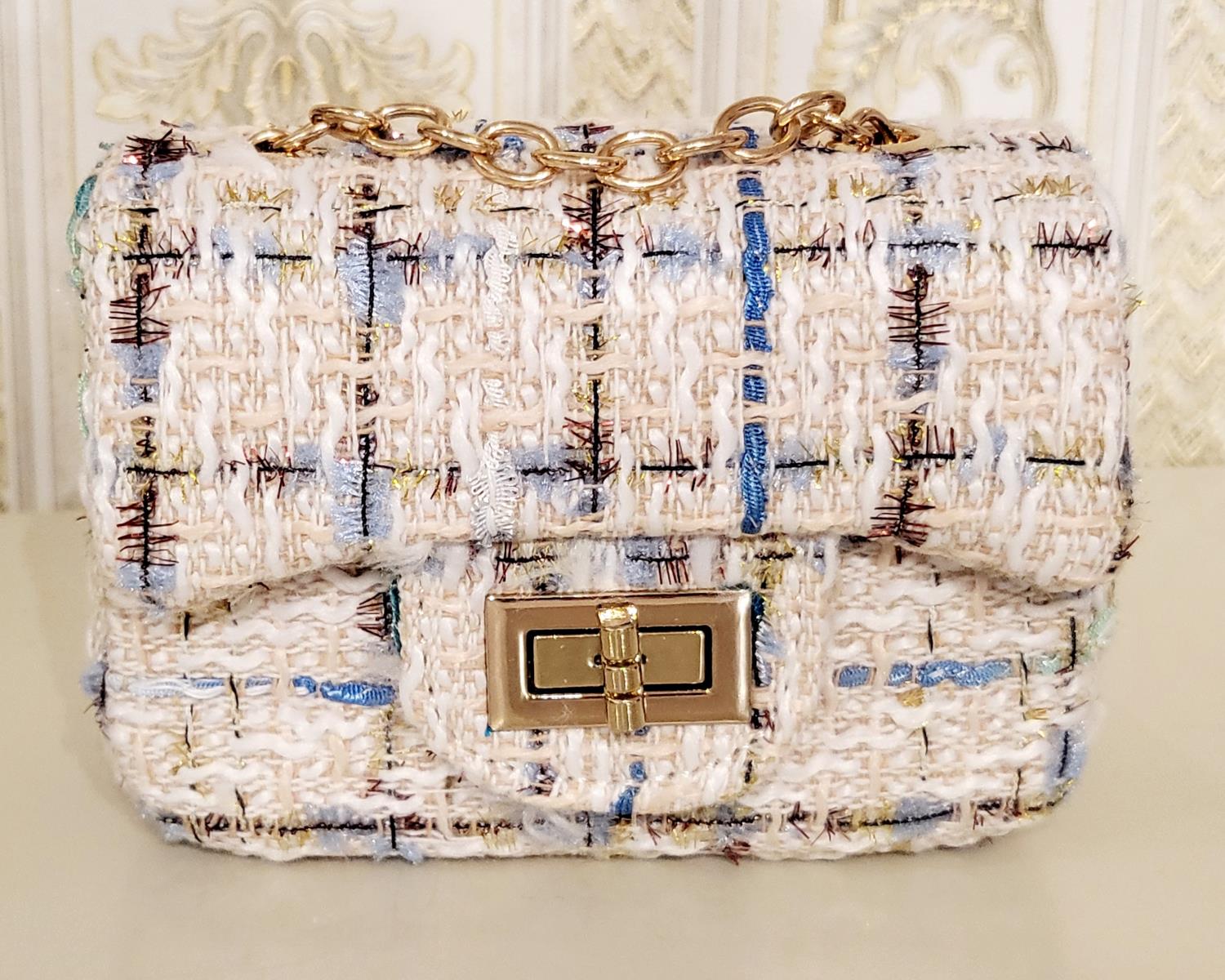 Veske Tweed Beige Small - Prinsessefin