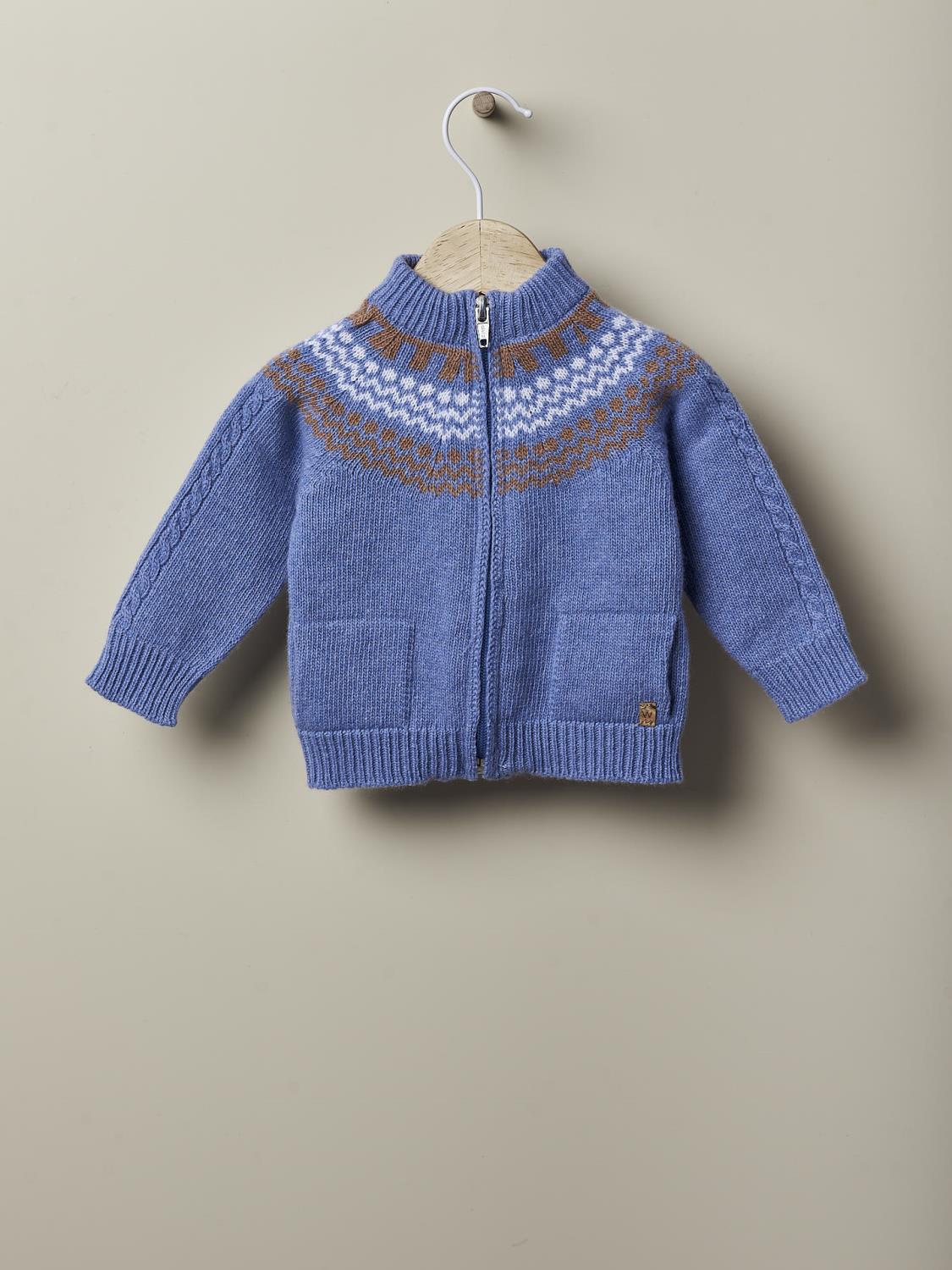 Ulljakke Mønster Blå Cashmere - Wedoble