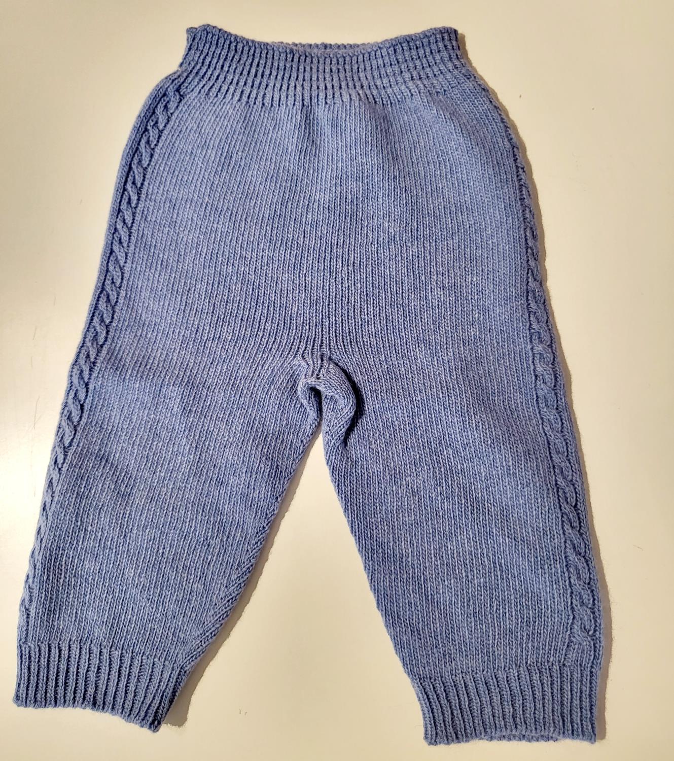 Ullbukse Mønster Blå Cashmere - Wedoble