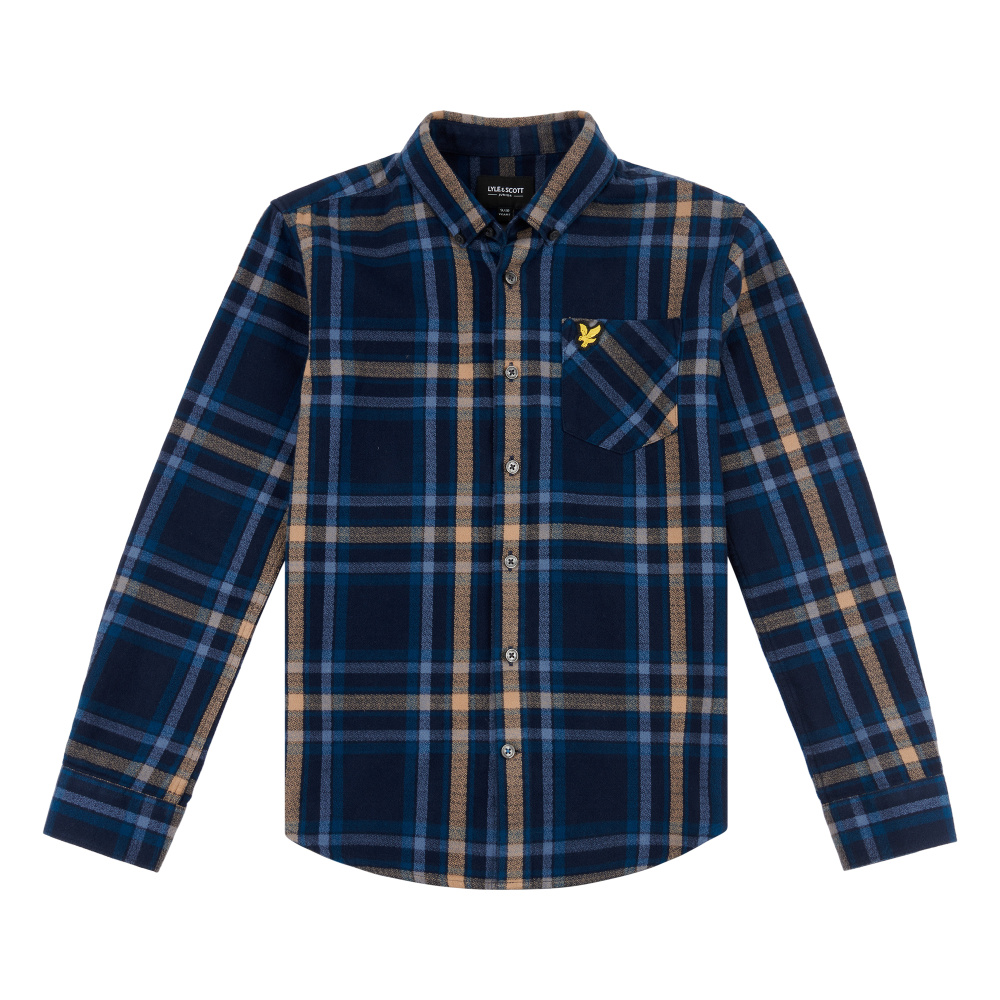 Flanellskjorte Check shirt Navy Blazer - Lyle & Sc