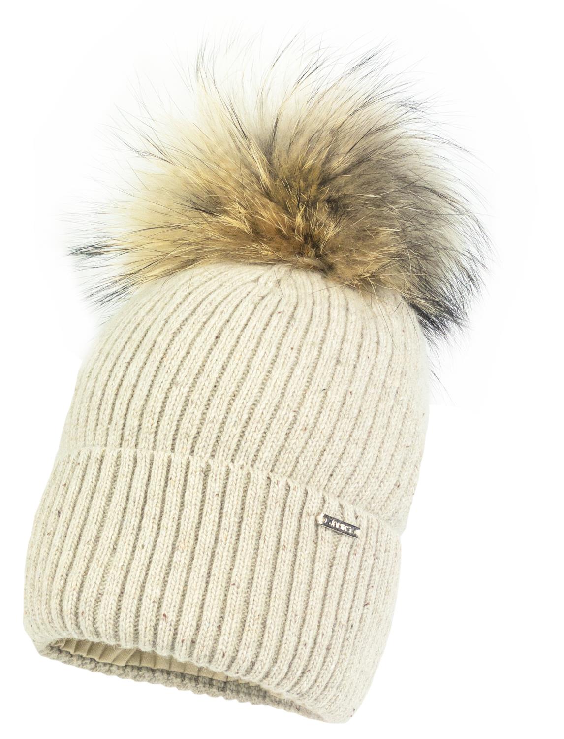 Ullue med pelsdusk Ritz I Beige - Jamiks