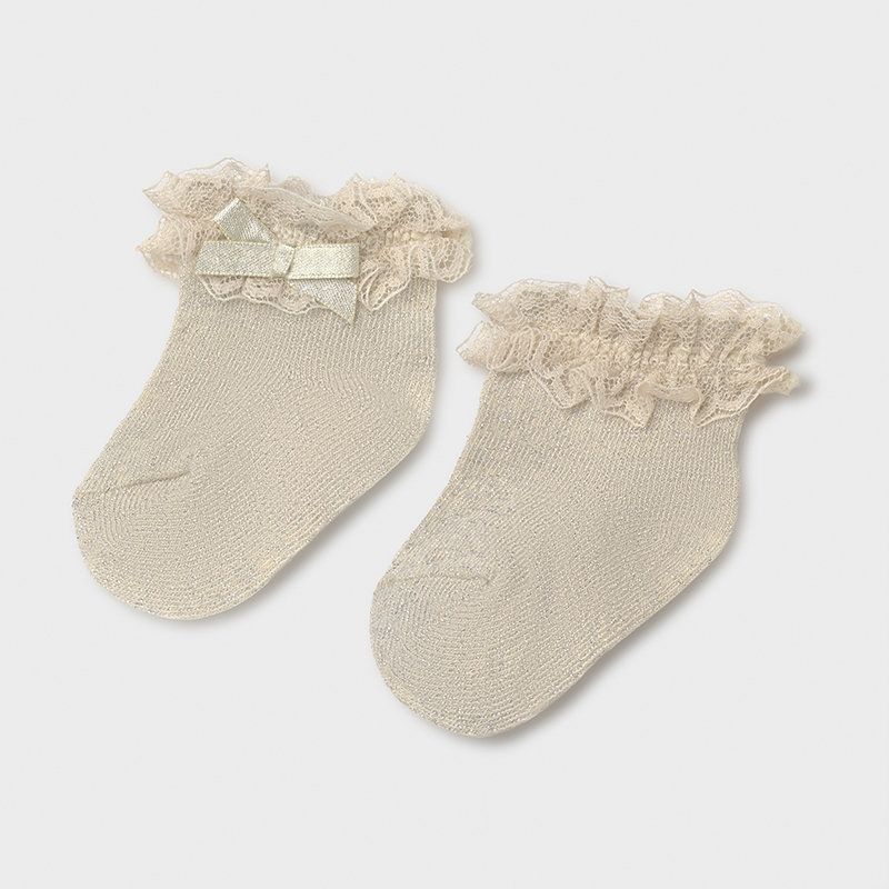 Knestrømper m/sløyfe- MP - OffWhite