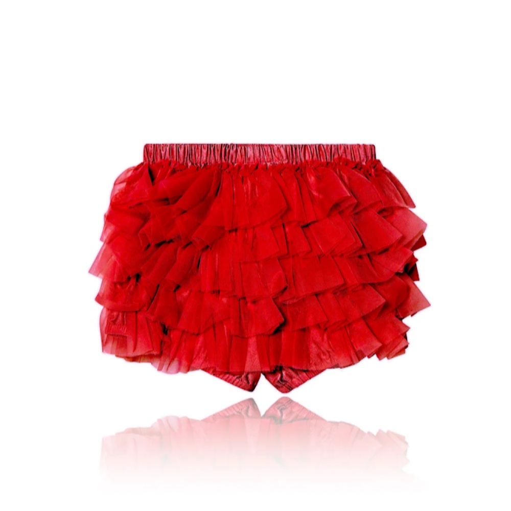 TuTu Bloomer Frilly Pants Red - DOLLY By Le Petit  - bakside